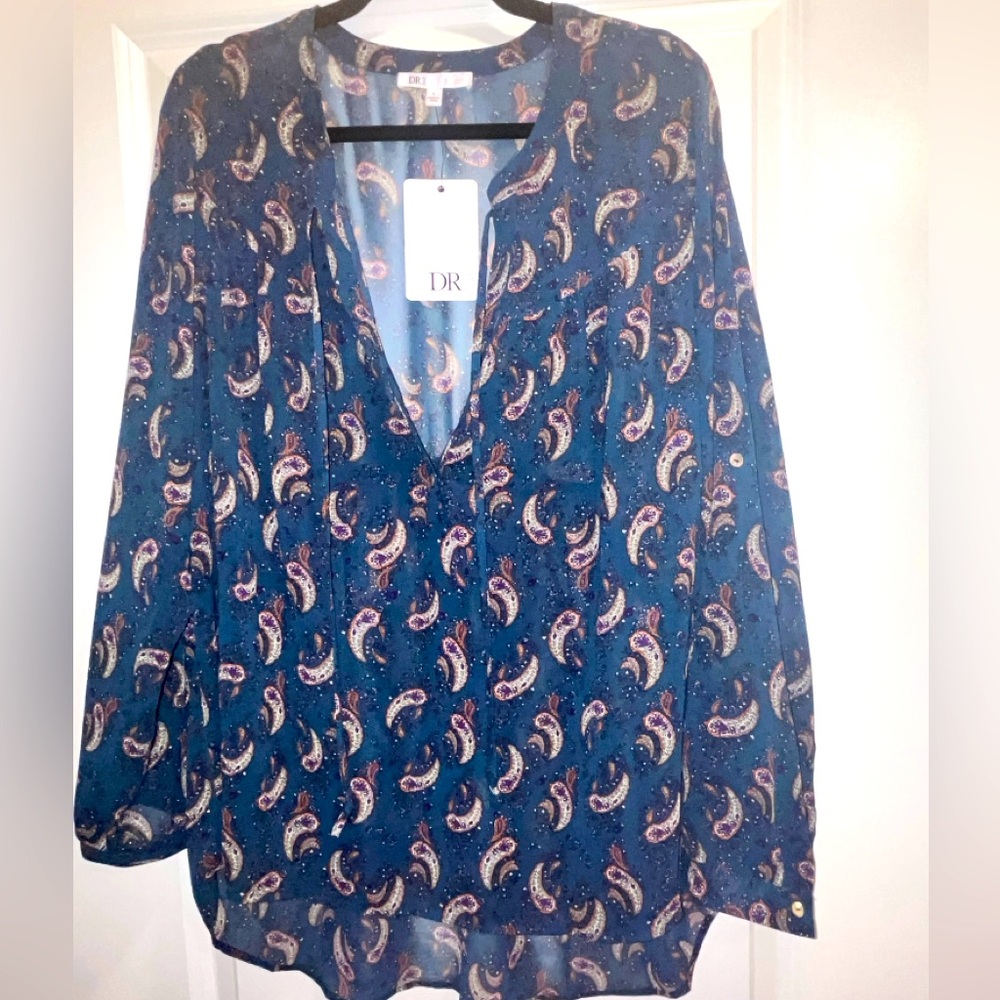 DR2 Paisley Pattern, Chiffon Blouse LRG